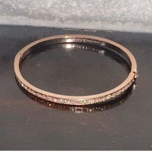 Givenchy Rose Gold Crystal-Set Hinged Bangle
